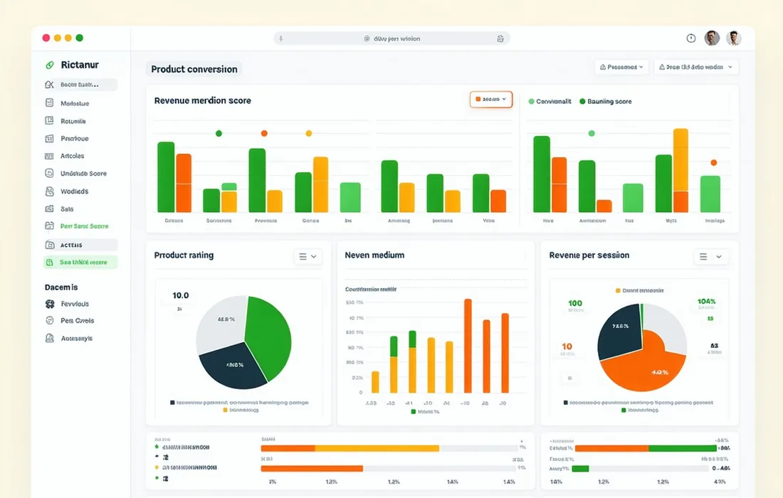 Cartlyzer analytics dashboard showing conversion probability scores and grid ranking interface